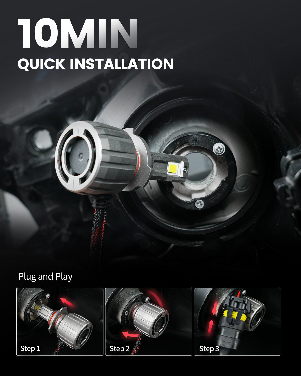 130W 9006 HB4 LS Plus Series | 13,000LM 6000K LED Bulbs