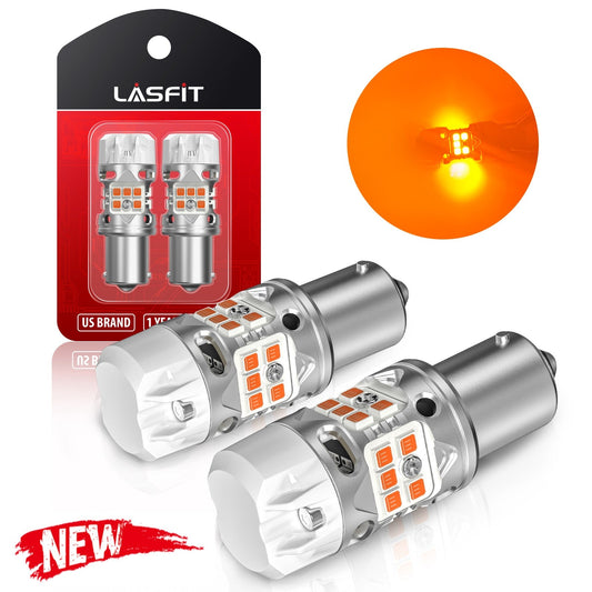 1156 P21W LED Turn Signal Bulbs CanBus-Ready Amber | T3 Series