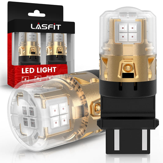 3157 3156 3057 4157 LED Brake Tail Stop Parking Light Bulb | Brilliant Red (Don't Work for Trucks), 2 Bulbs | Upgraded L2 Series