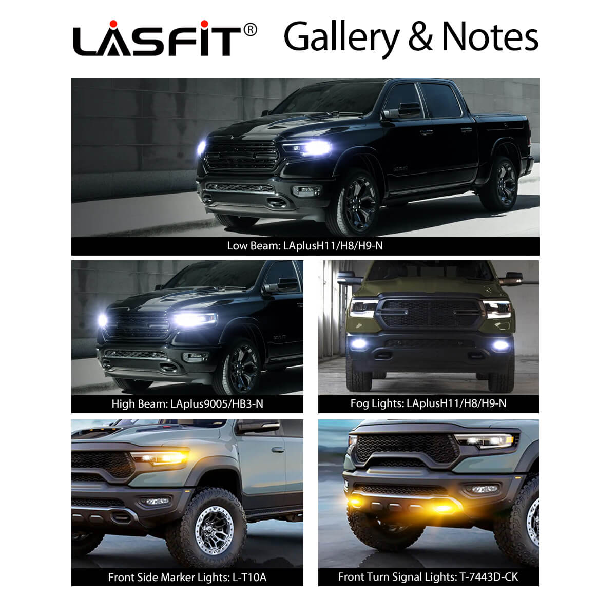 Fit for 2019-2024 Ram 1500 LED Bulbs Upgrade | Tested and Verified