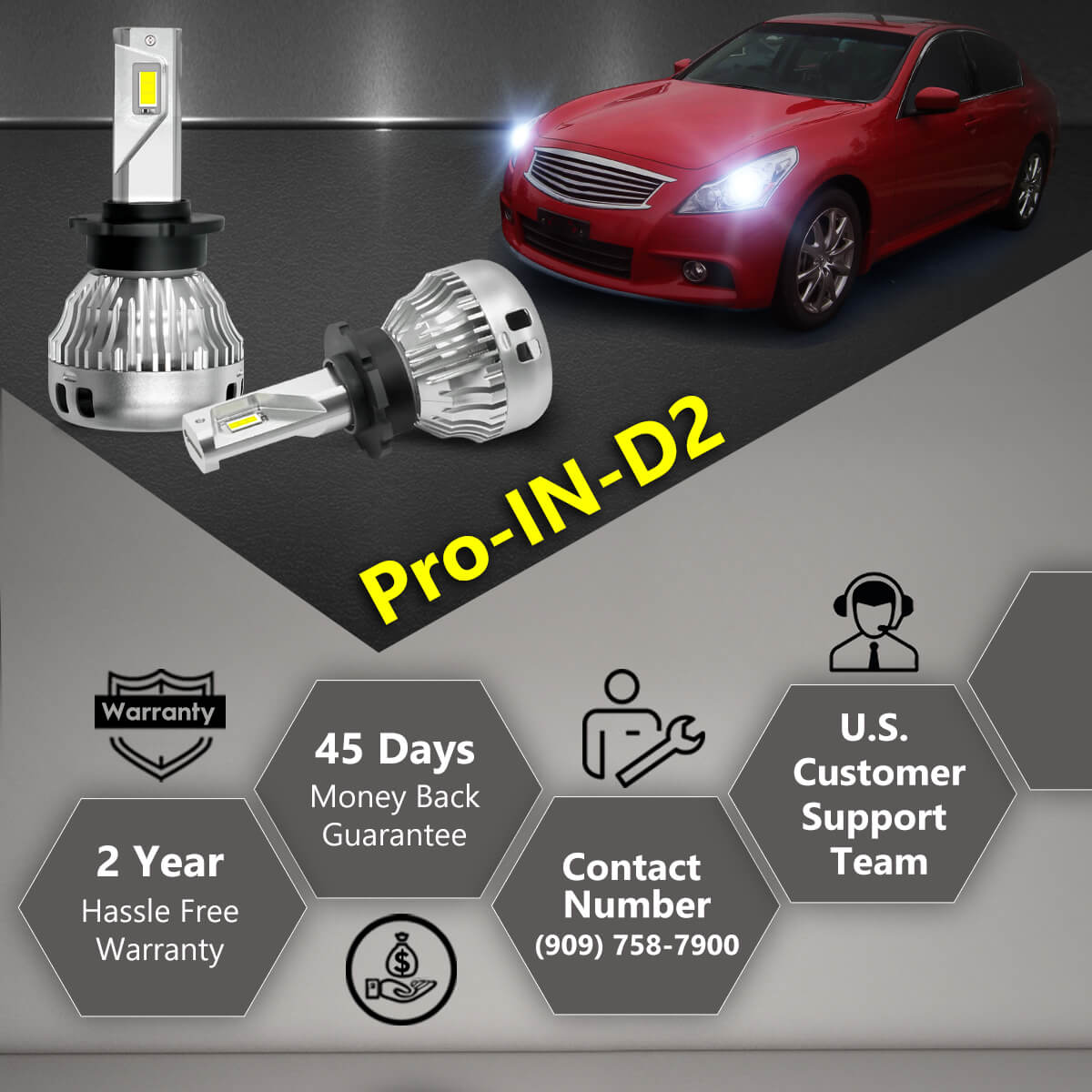 Fit for 2003-2005 Nissan 350Z Coupe LED Bulbs D2S Exterior Interior Lights