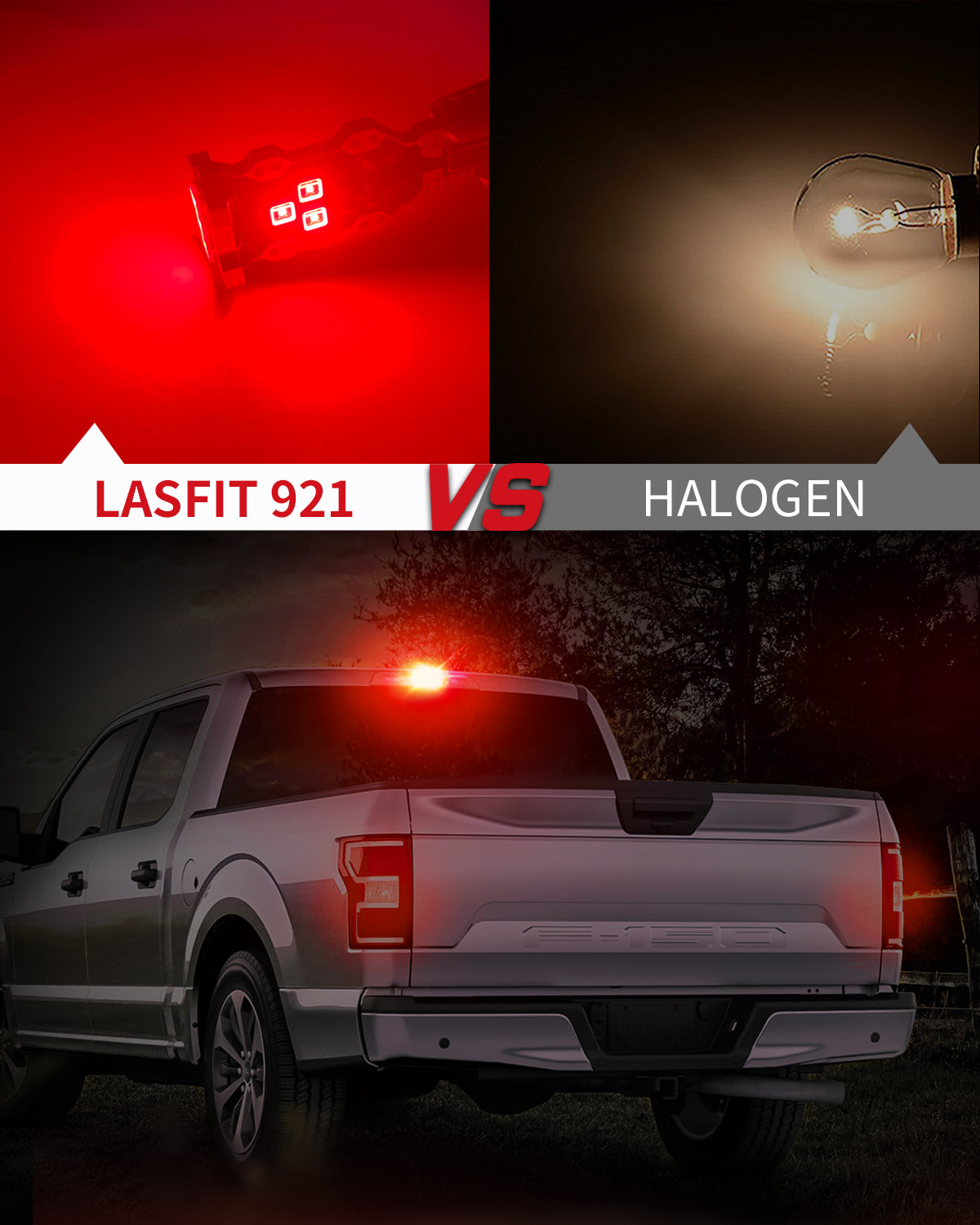 921 912 T15 W16W LED Third Brake Light Bulbs 3rd Brake LED Bulbs, 2 Bulbs