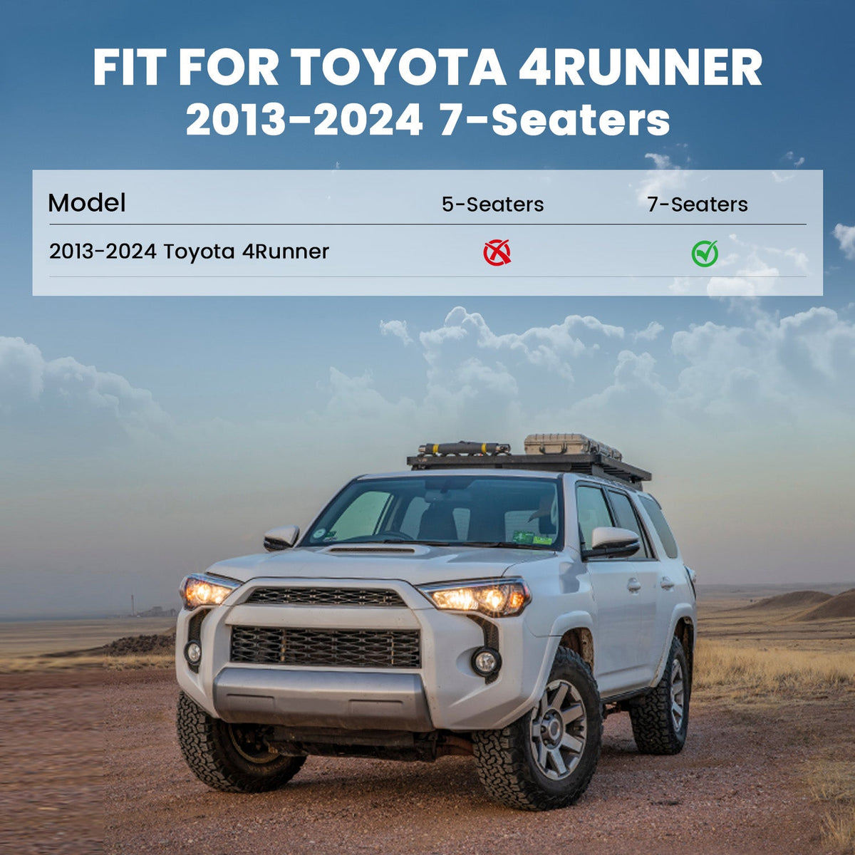 Fit for 2013-2024 Toyota 4Runner Floor Mats or Seatback & Cargo Mats
