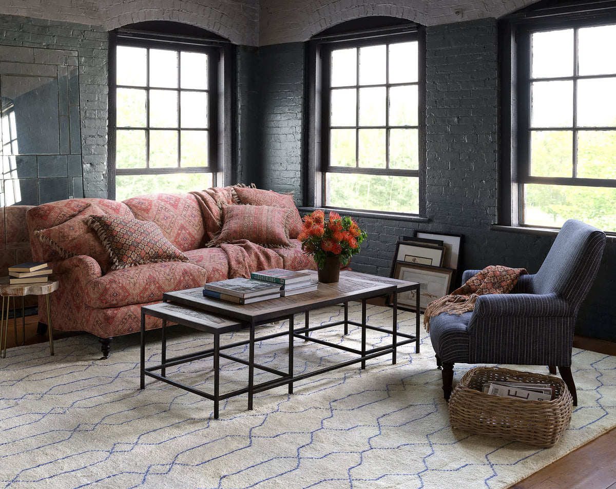 Massena Hand Knotted Wool Rug | Blue