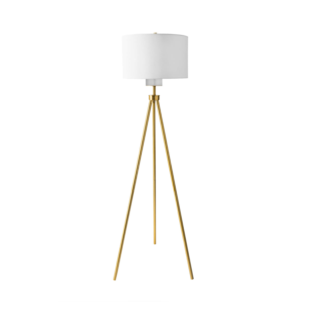 66-inch Simple Metal Tripod Floor Lamp | Gold