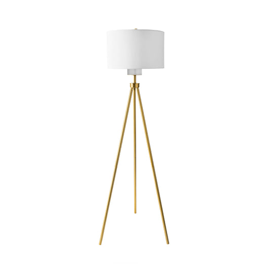 66-inch Simple Metal Tripod Floor Lamp | Gold