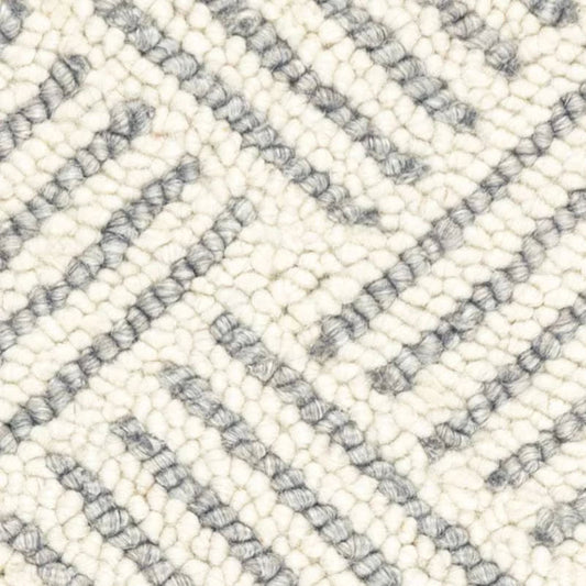 Layers Hand Hooked Wool Rug Swatch | Grey