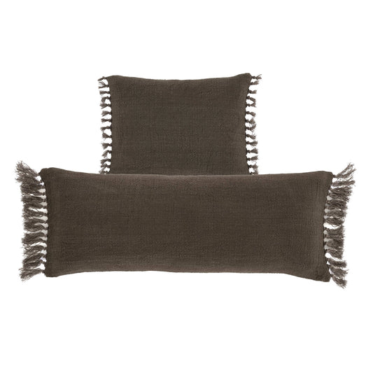 Evelyn Linen Decorative Pillow Cover | Mushroom