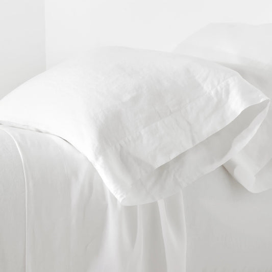 Lush Linen Sheet Set | White
