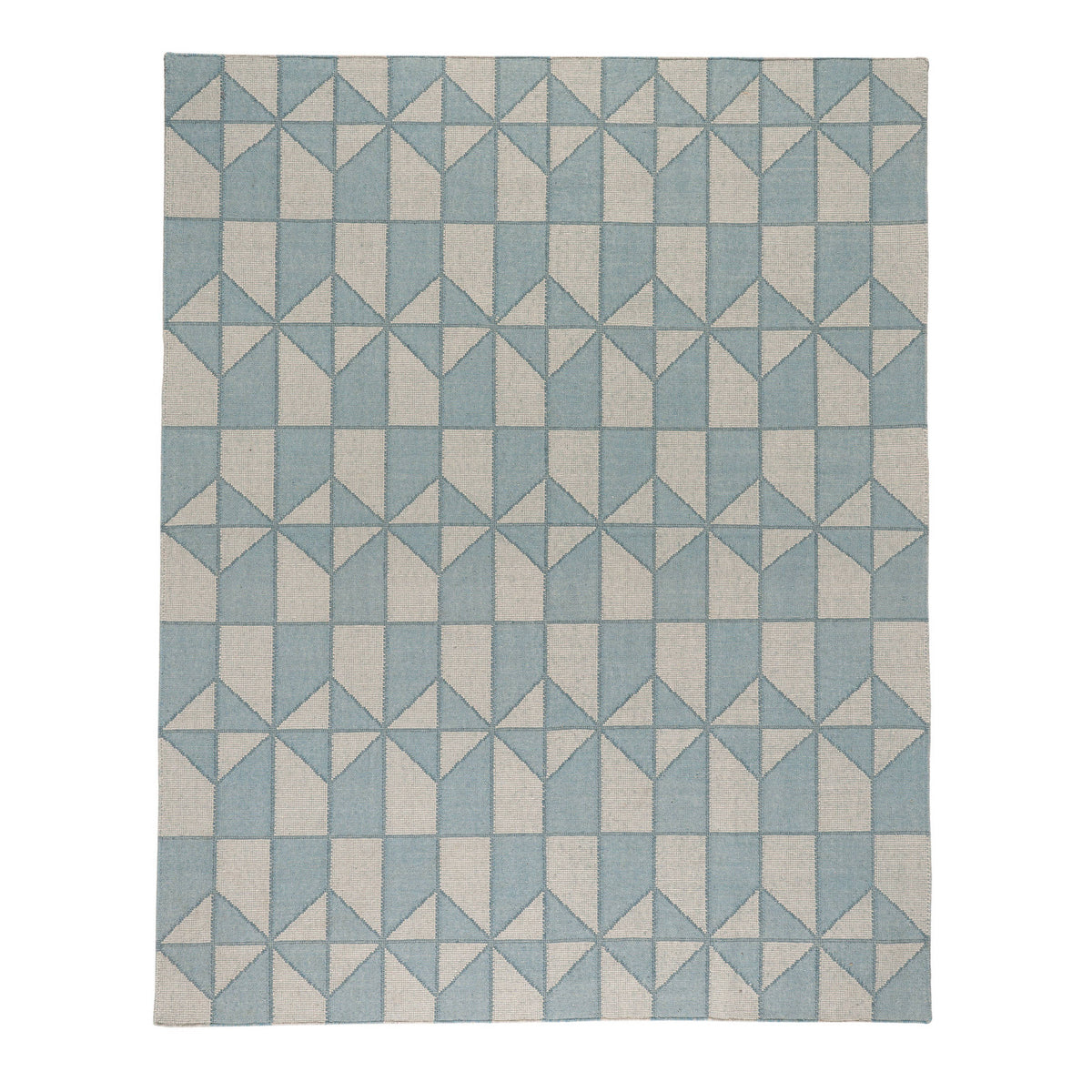Ojai Hand Loom Knotted Cotton Rug | Blue
