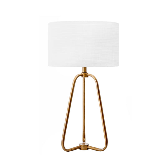 26-inch Metal Industrial Tripod Table Lamp | Brass