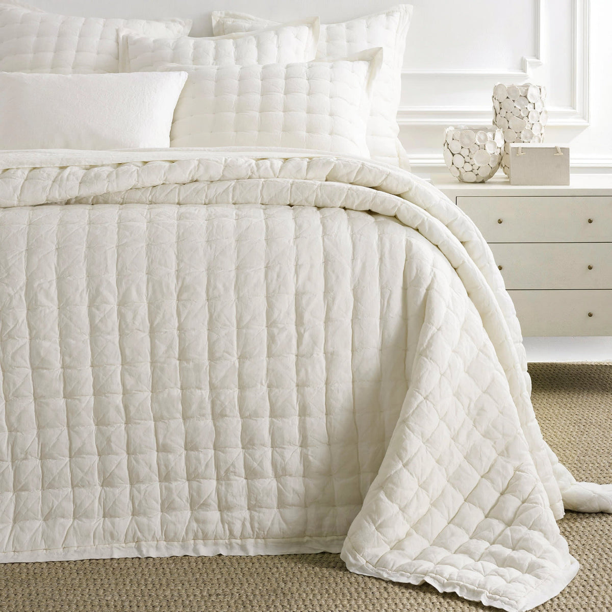 Lush Linen Puff | Ivory
