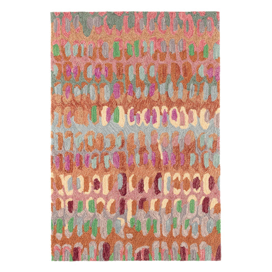 Paint Chip Hand Micro Hooked Wool Rug | Clay