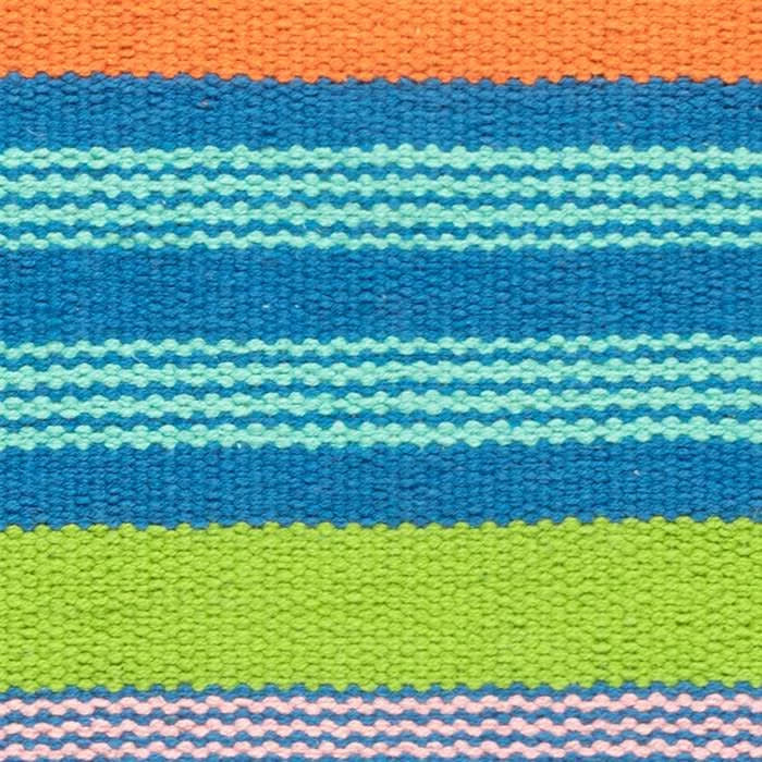 Wavy Stripe Handwoven Cotton Rug Swatch | Multi