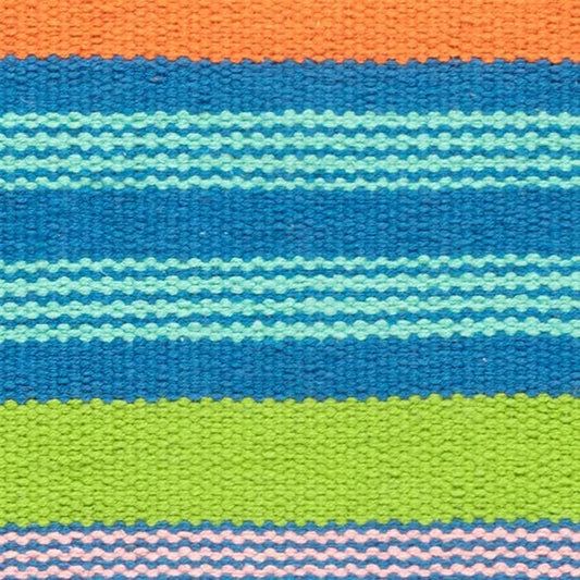 Wavy Stripe Handwoven Cotton Rug Swatch | Multi