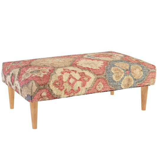 Pali Custom Rug Ottoman | Multi