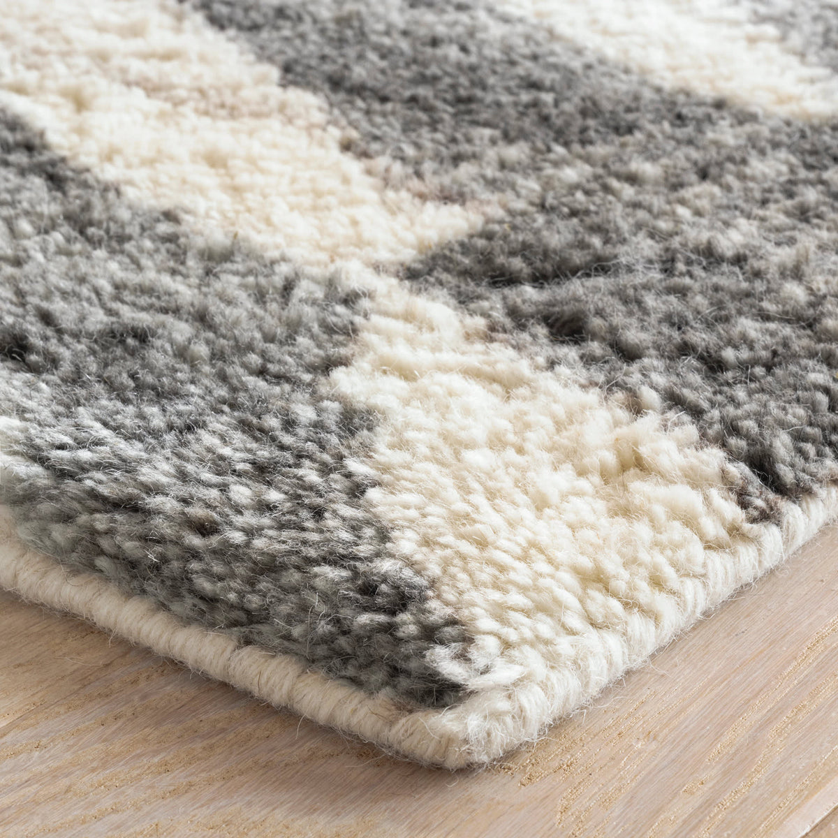 Farah Hand Knotted Wool Rug | Grey