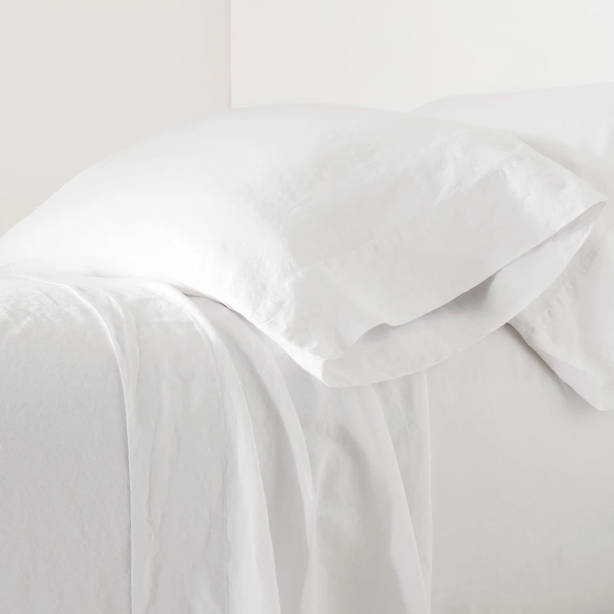 Luna Linen Pillowcases | White