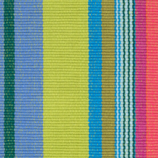 Mellie Stripe Handwoven Cotton Rug Swatch | Multi
