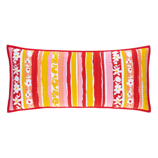 Happy Go Lucky Decorative Pillow Cover | Coral