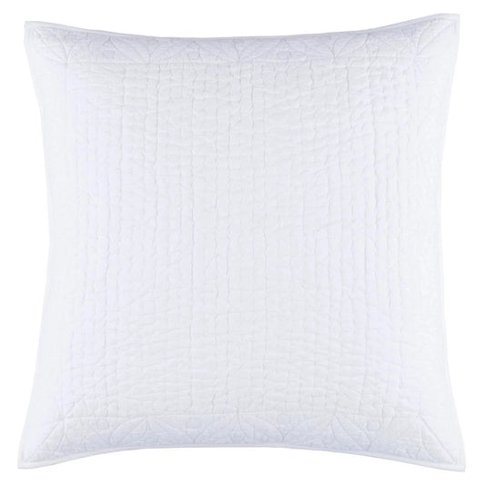 Tea & Toast Quilted Sham | White