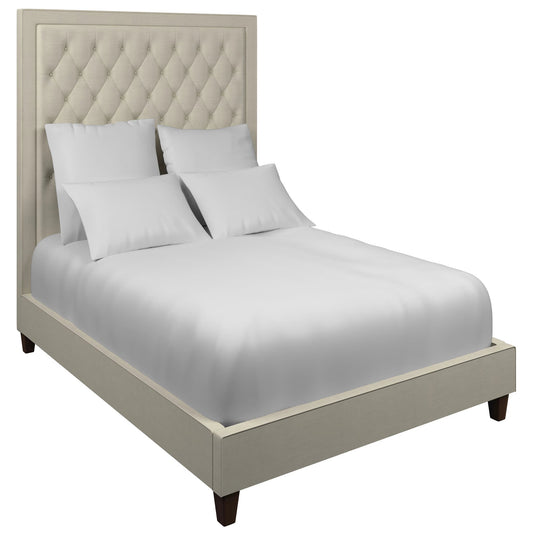 Stonington Tufted Bed | Estate Linen Pearl Grey