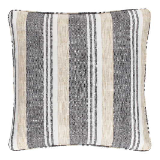 Chasm Stripe Indoor/Outdoor Decorative Pillow Cover | Black
