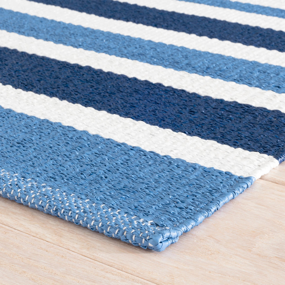 Charlie Stripe Handwoven Indoor/Outdoor Rug | Blue