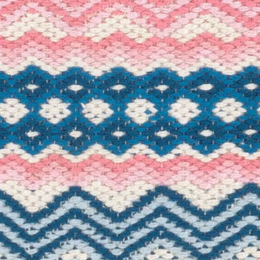 Zippie Stripe Handwoven Cotton Rug Swatch | Berry