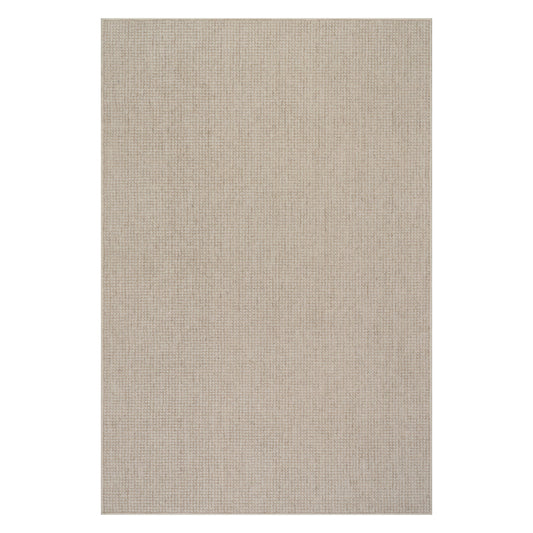 Yadira Geometric Woven Wool Custom Rug | Natural
