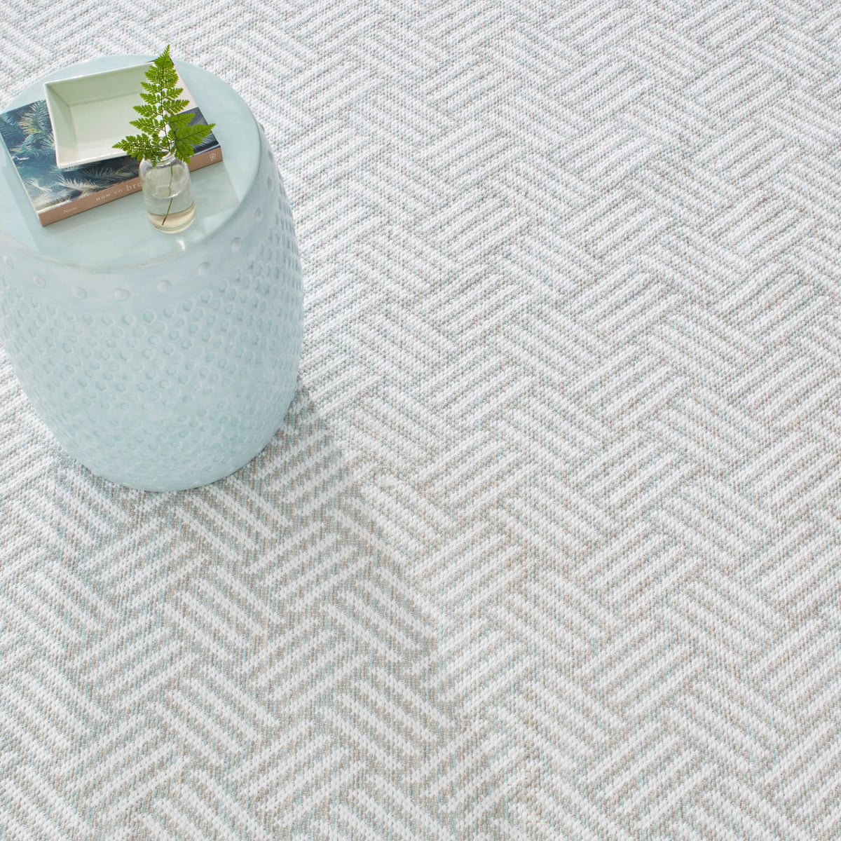 Crisscross Handwoven Indoor/Outdoor Rug | Ocean