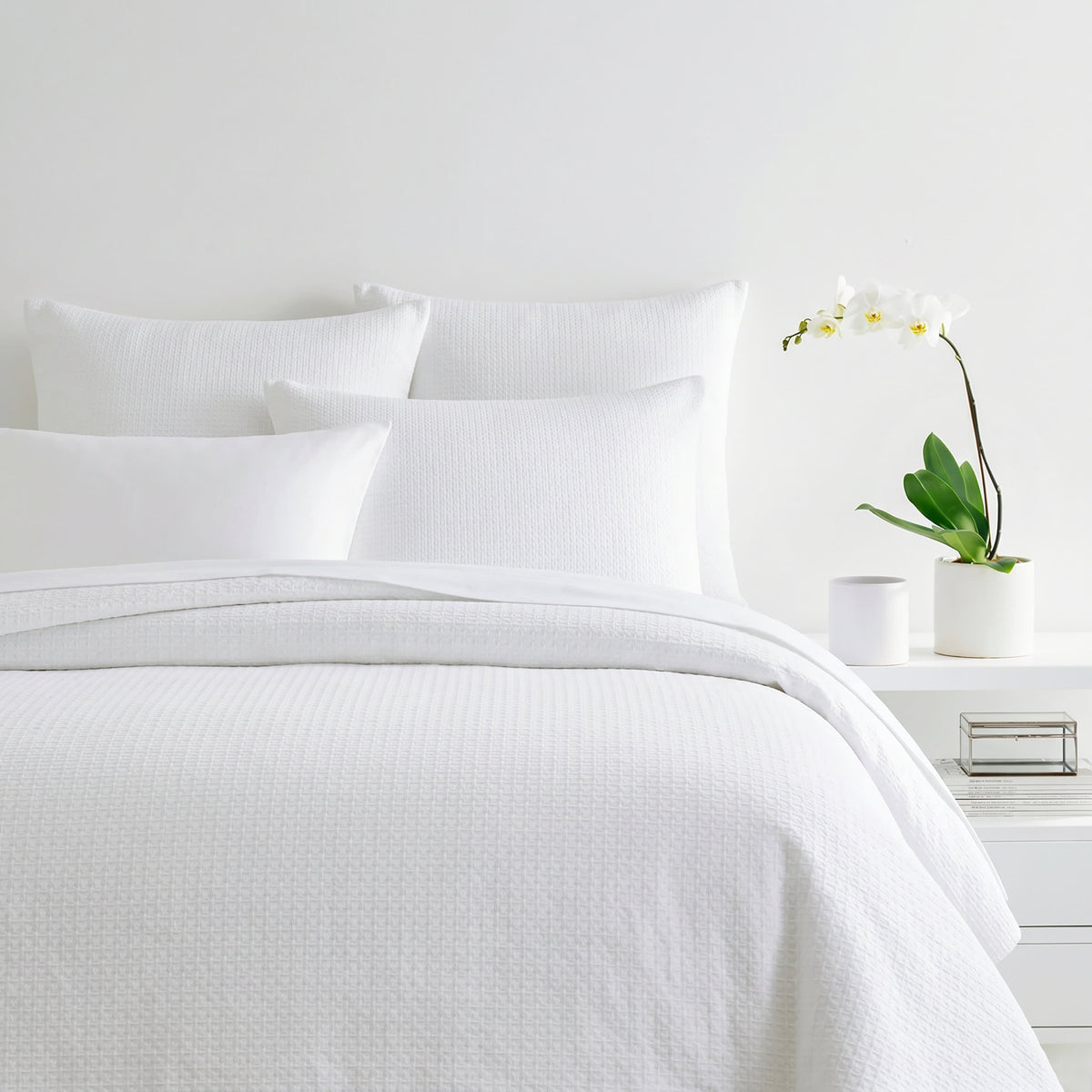 Kiawa Waffle Duvet Cover | White