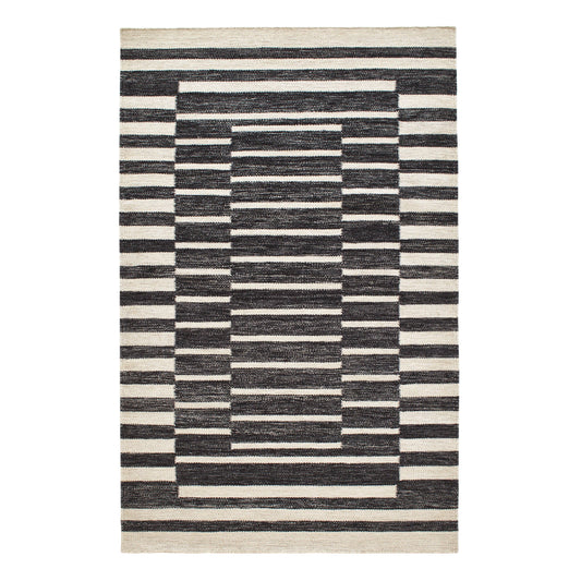 Heights Handwoven Wool Rug | Charcoal