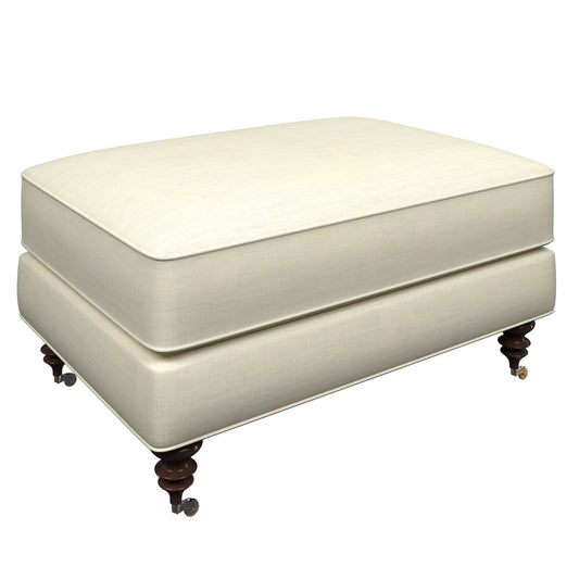 Norfolk Ottoman | Estate Linen Ivory