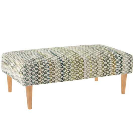 Poppy Rug Ottoman | Moss