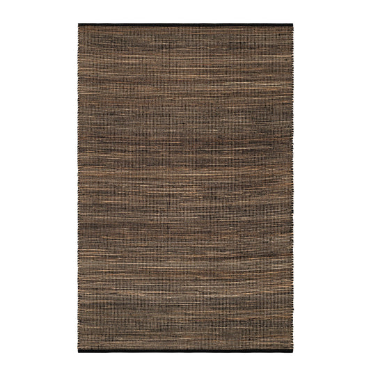 Seed Handwoven Jute Rug | Black/Natural
