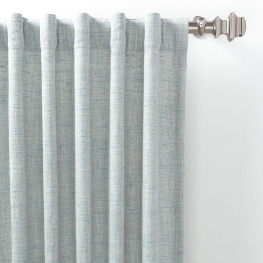 Greylock Soft Blue Curtain Panel | Soft Blue Indoor/Outdoor