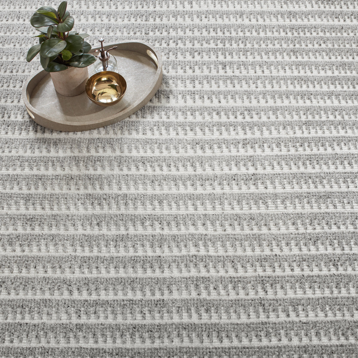 Whitby Hand Knotted Wool Rug | Grey