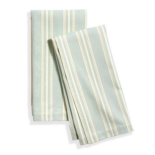 Winter Stripe Tea Towel Set of 2 | Sky