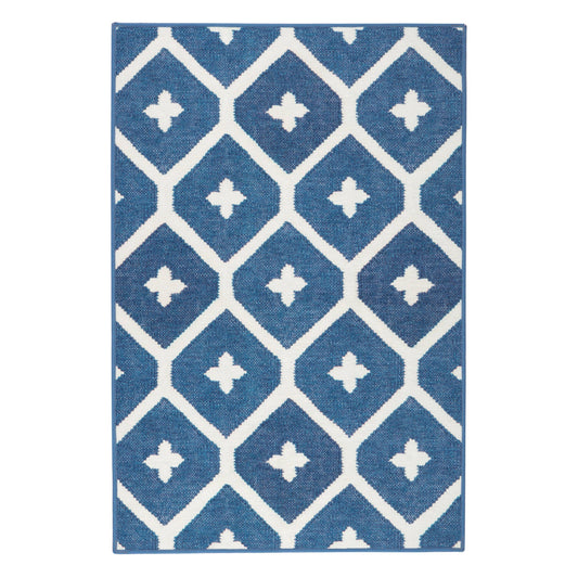 Elizabeth Machine Washable Rug | Navy