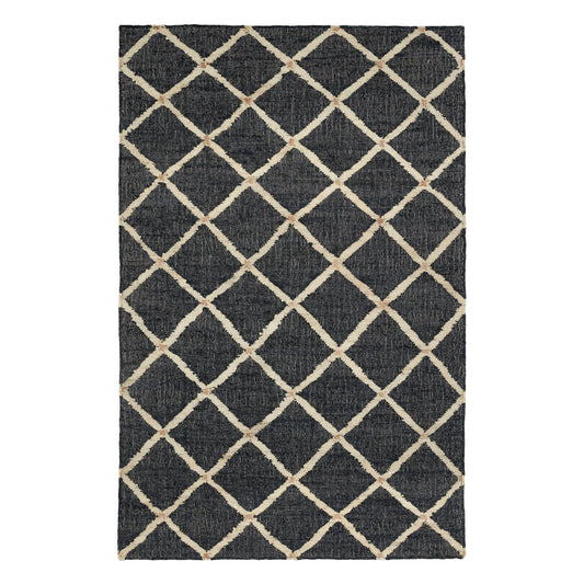 Kali Handwoven Jute Rug | Black