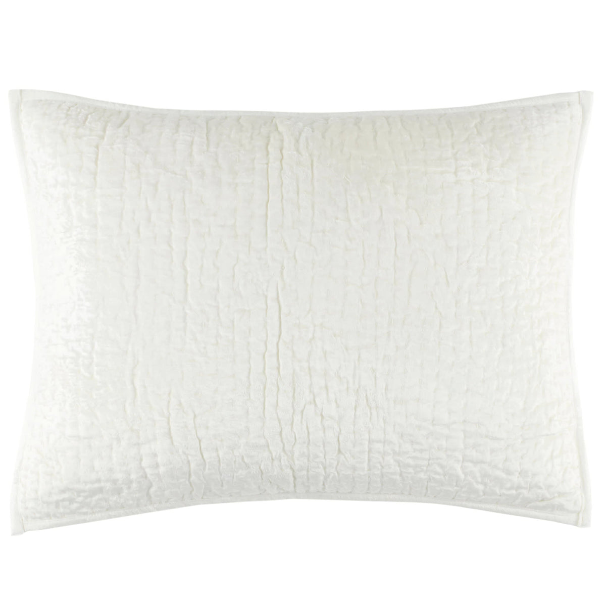 Parisienne Velvet Quilted Sham | Dove White