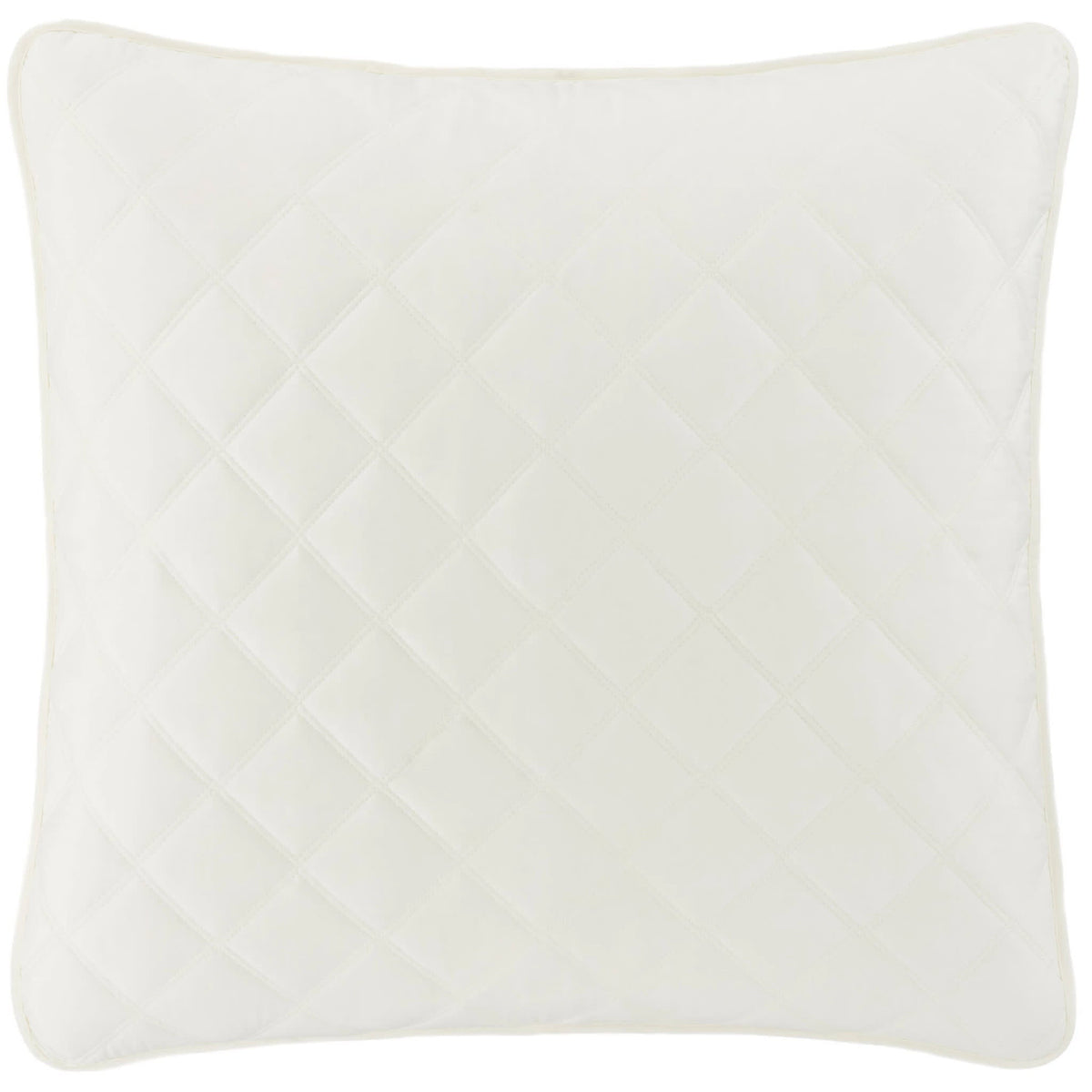 Quilted Silken Solid Sham | Ivory