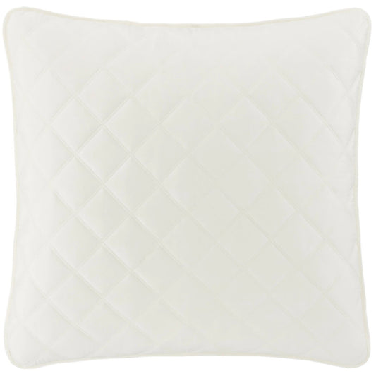 Quilted Silken Solid Sham | Ivory