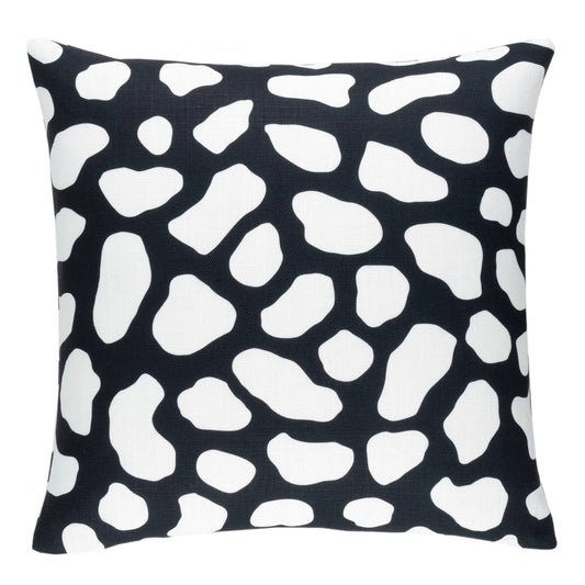 Pebbles Indoor/Outdoor Decorative Pillow Cover | Black