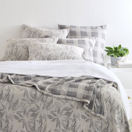 Theodore Matelasse Coverlet | Charcoal