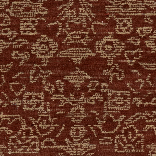 Quenl Vintage Handmade Wool Rug Swatch | Red