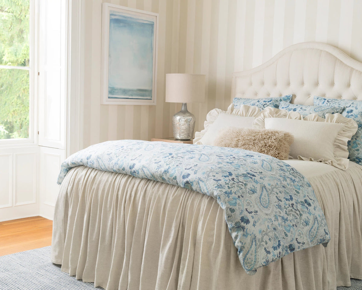 Ines Linen Duvet Cover | Blue