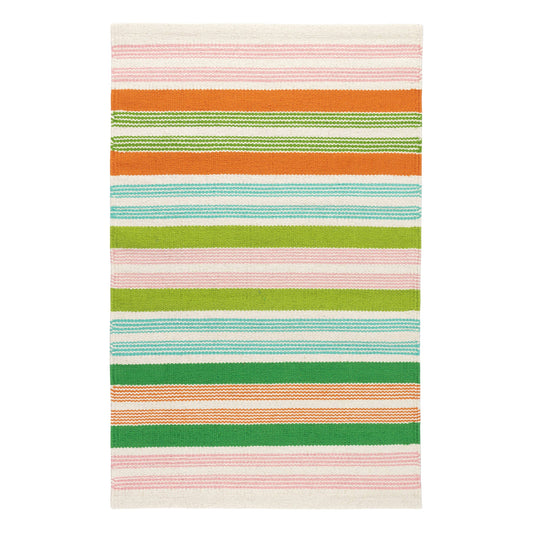 Wavy Stripe Handwoven Cotton Rug | Spring