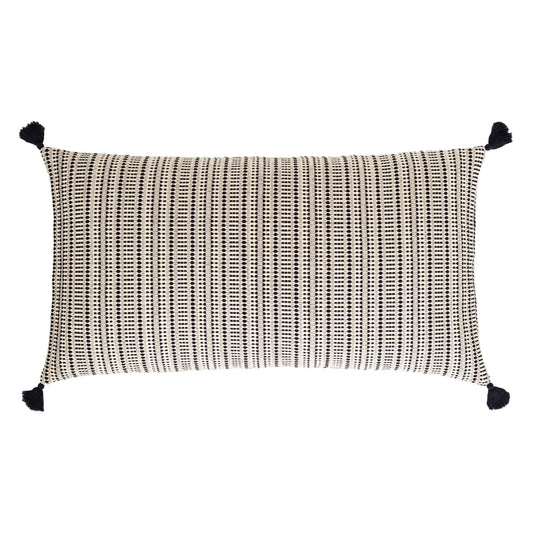 Kumi Jacquard Decorative Pillow Cover | Black
